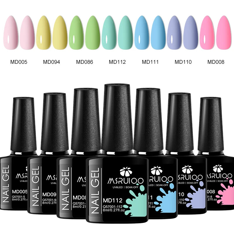 7-teiliges Nagel-Gel-Nagellack-Set, DIY-Nagelkunst-Design, alles für Dekoration, Soak Off UV-Gel, langlebiges Maniküre-Malgel, Vernis-Kits
