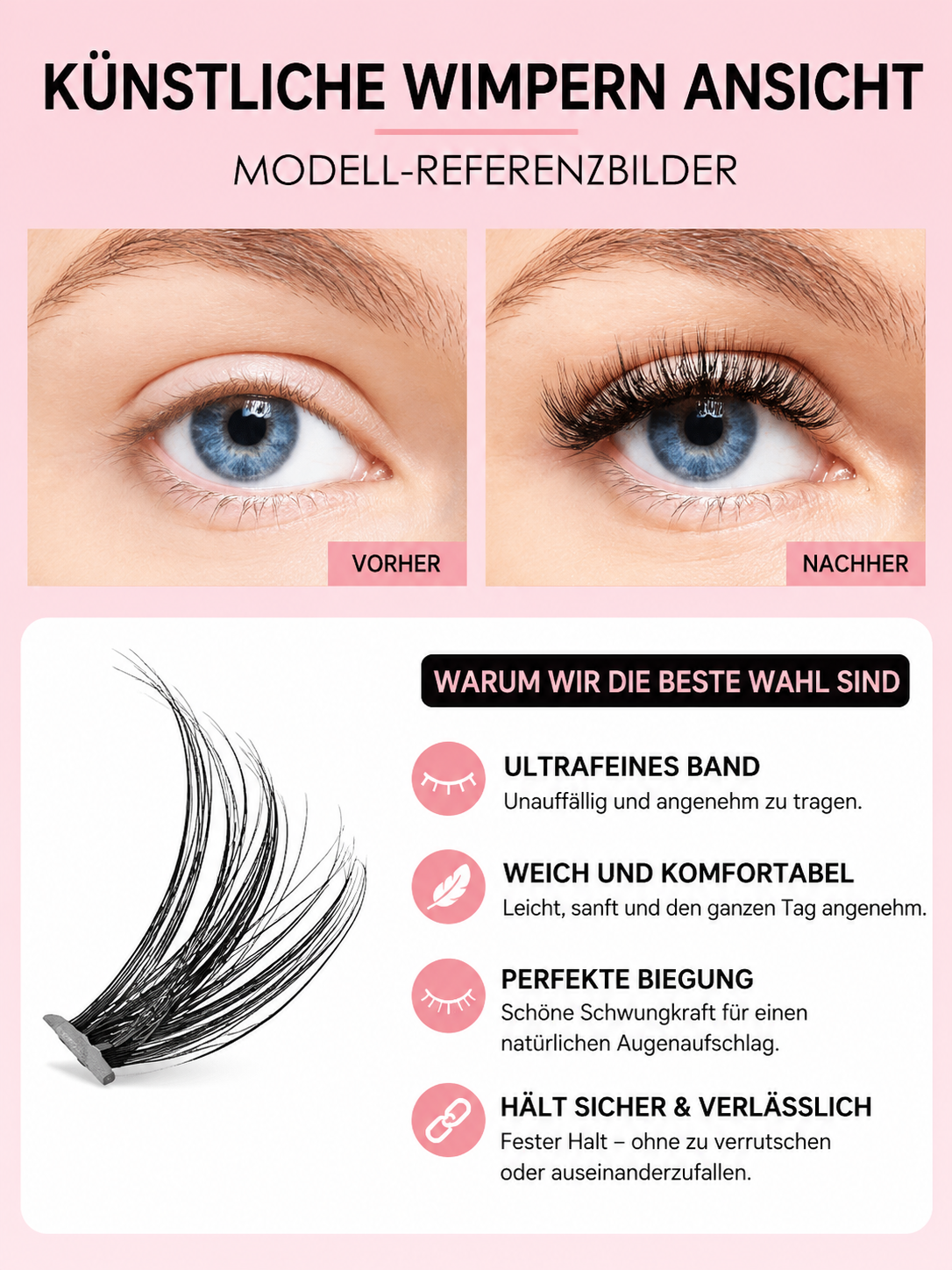 💖 LashLuxe DIY Wimpern Set - Der perfekte Volumen-Look ohne teures Kosmetikstudio