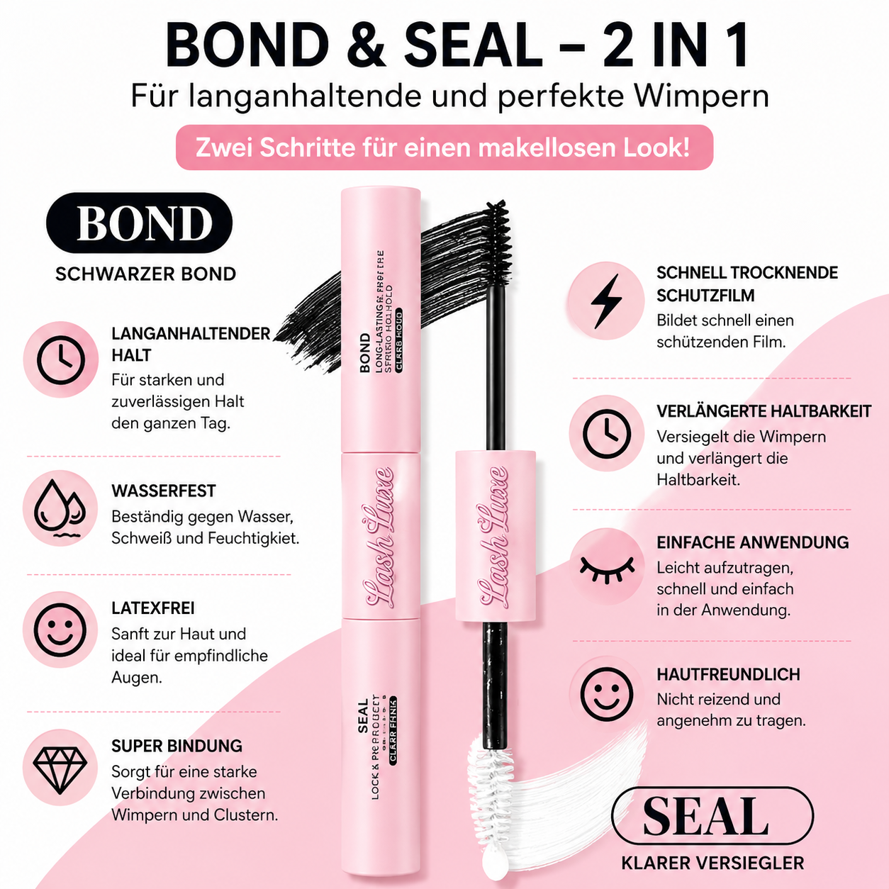 💖 LashLuxe DIY Wimpern Set - Der perfekte Volumen-Look ohne teures Kosmetikstudio