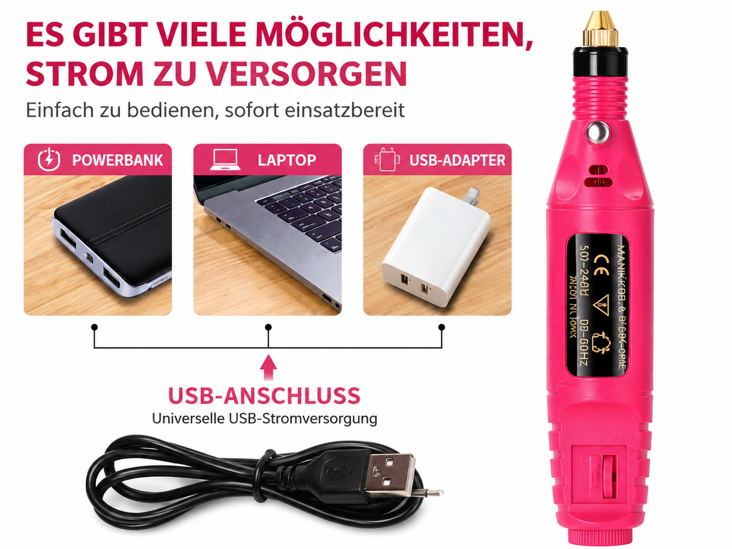 LULAA ProNails – Professionelles Elektrisches Nagelbohrer Set