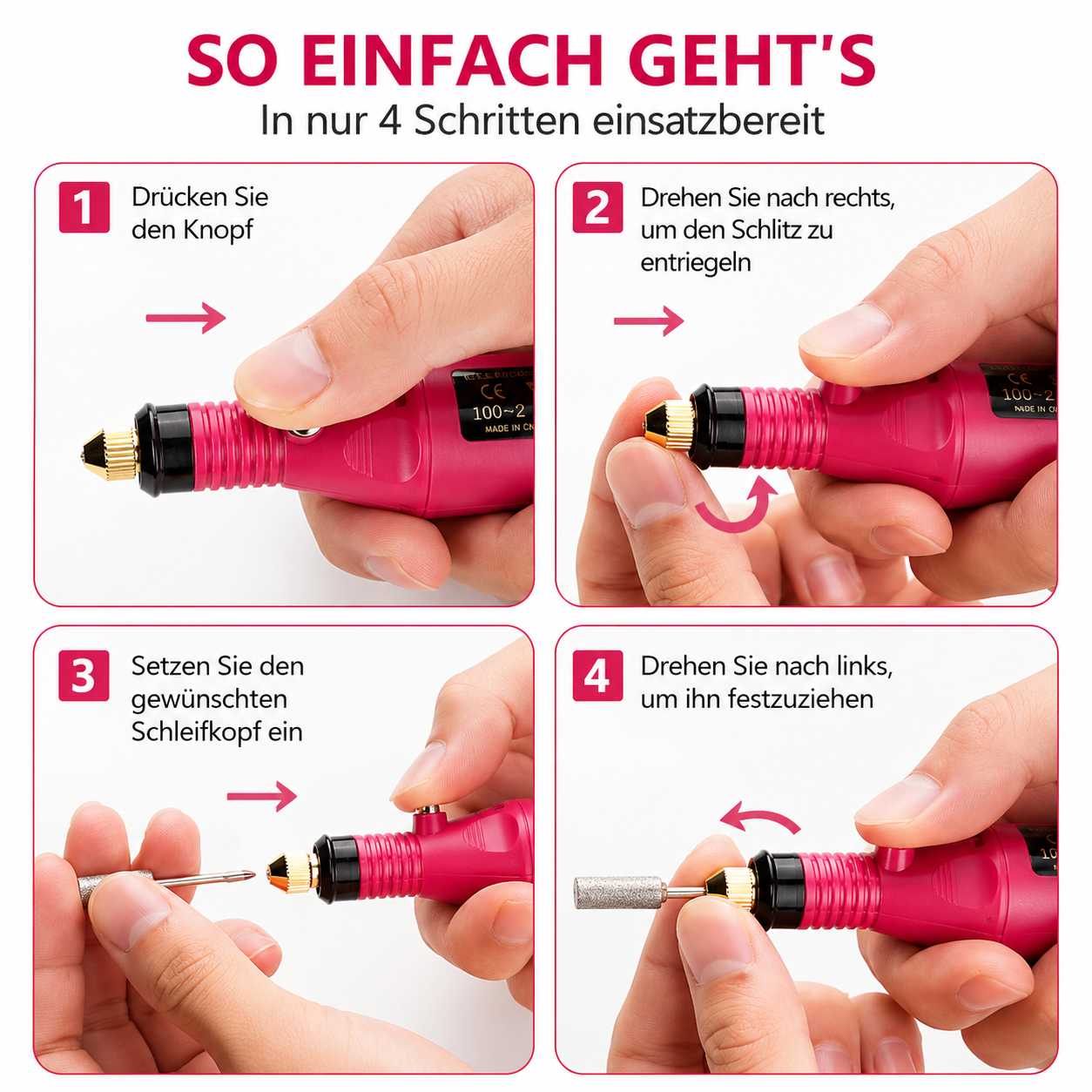 LULAA ProNails – Professionelles Elektrisches Nagelbohrer Set