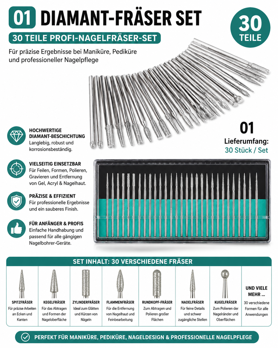 LULAA ProNails – Professionelles Elektrisches Nagelbohrer Set