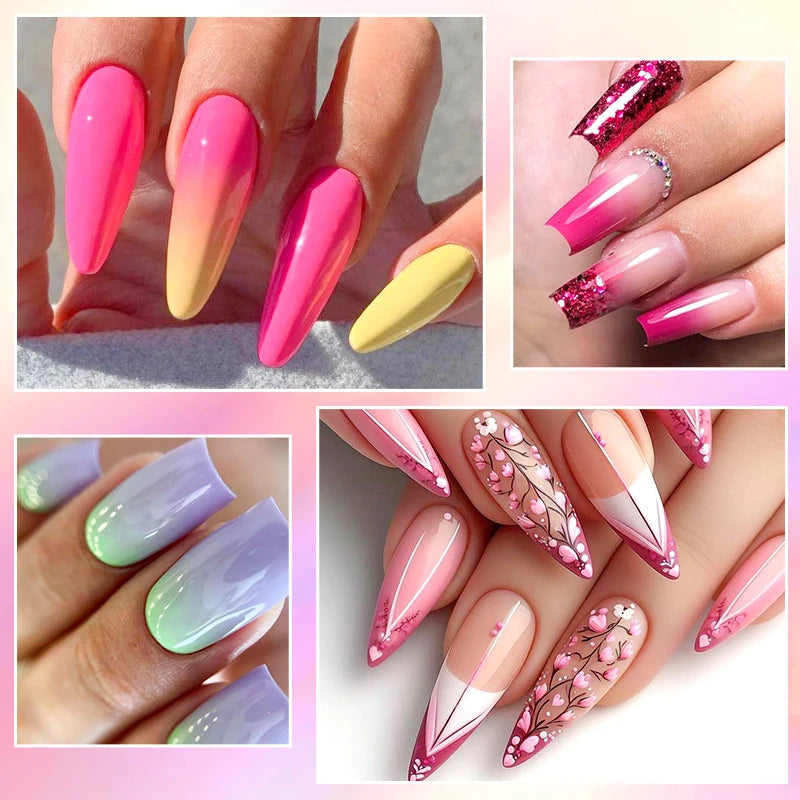 7-teiliges Nagel-Gel-Nagellack-Set, DIY-Nagelkunst-Design, alles für Dekoration, Soak Off UV-Gel, langlebiges Maniküre-Malgel, Vernis-Kits