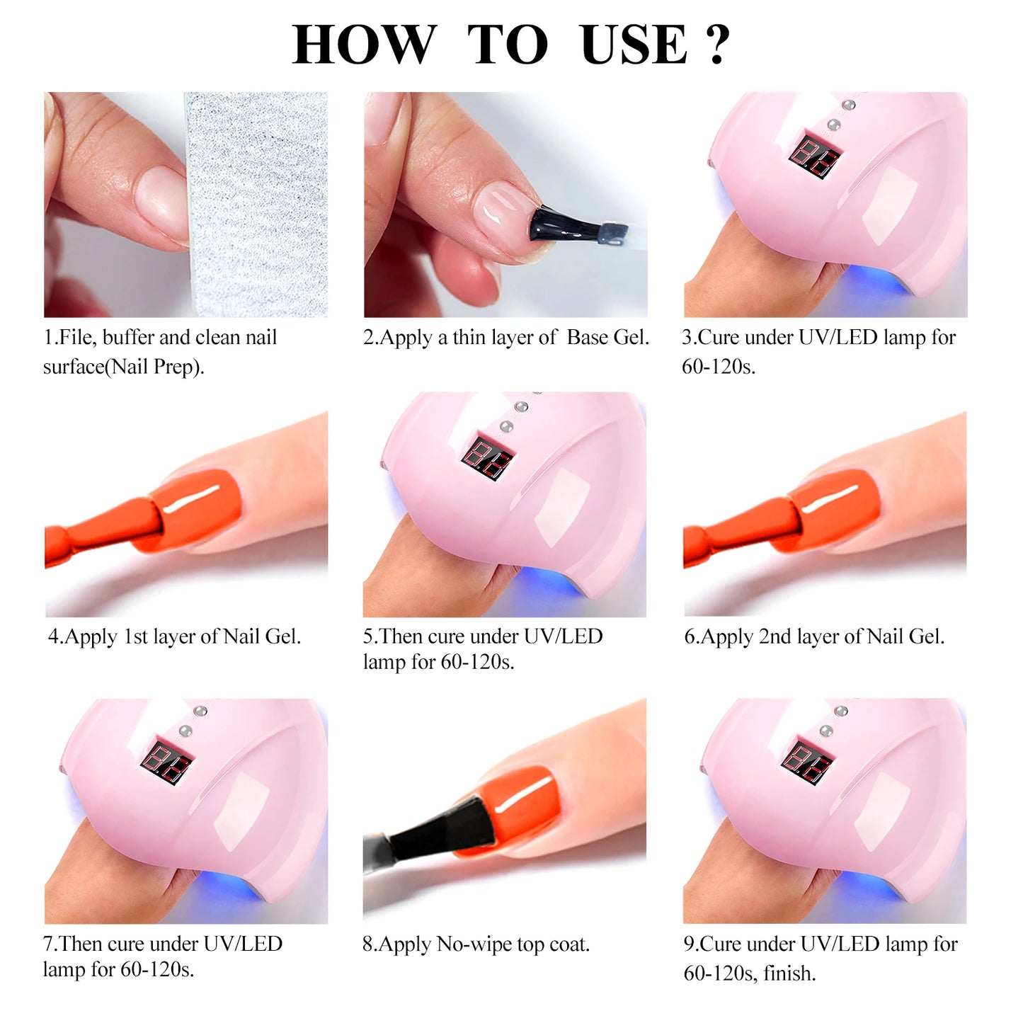 7-teiliges Nagel-Gel-Nagellack-Set, DIY-Nagelkunst-Design, alles für Dekoration, Soak Off UV-Gel, langlebiges Maniküre-Malgel, Vernis-Kits