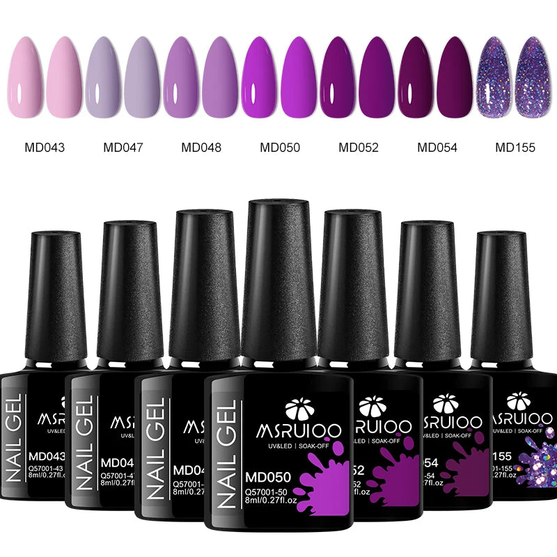 7-teiliges Nagel-Gel-Nagellack-Set, DIY-Nagelkunst-Design, alles für Dekoration, Soak Off UV-Gel, langlebiges Maniküre-Malgel, Vernis-Kits