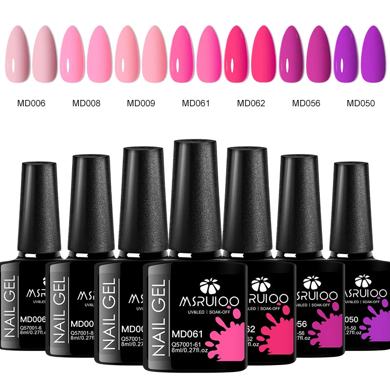 7-teiliges Nagel-Gel-Nagellack-Set, DIY-Nagelkunst-Design, alles für Dekoration, Soak Off UV-Gel, langlebiges Maniküre-Malgel, Vernis-Kits