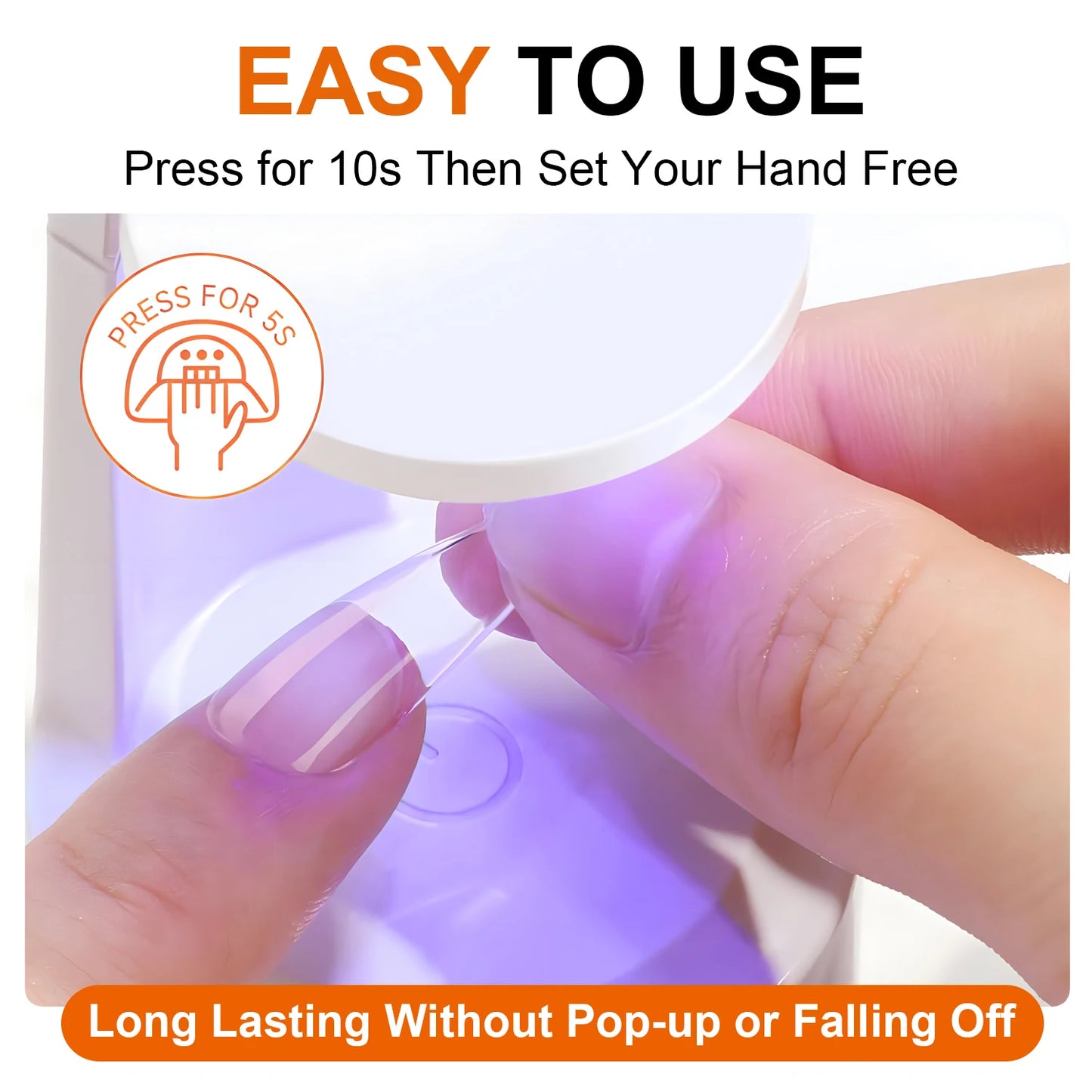 Fester Nagelkleber, Nagelspitzen-Gel zum Aufdrücken der Nägel, Acryl-Nagelgel für die Maniküre-Verlängerung, selbstklebender Kleber für falsche Nägel, langlebig