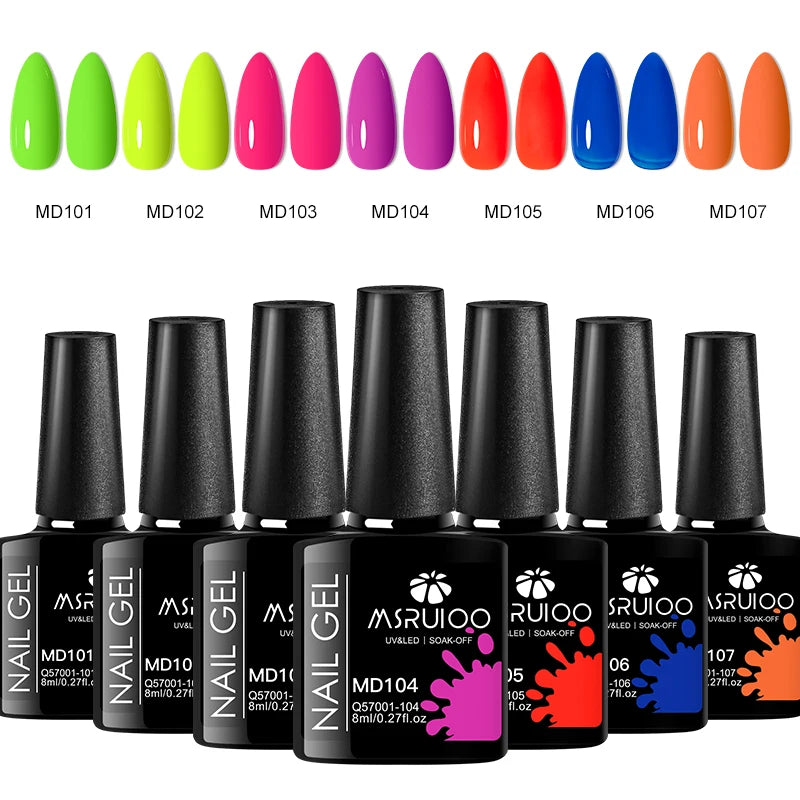 7-teiliges Nagel-Gel-Nagellack-Set, DIY-Nagelkunst-Design, alles für Dekoration, Soak Off UV-Gel, langlebiges Maniküre-Malgel, Vernis-Kits