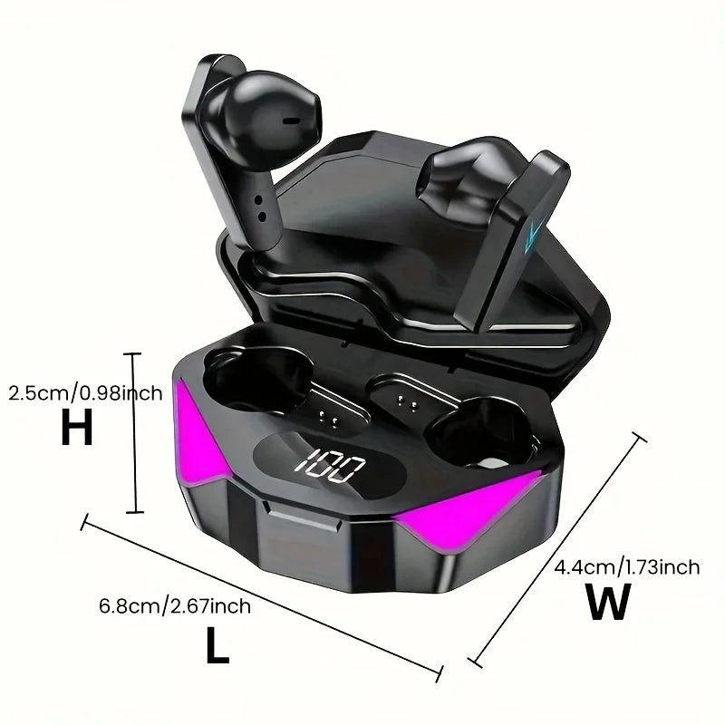 X15 TWS Kabelloses Bluetooth-Headset, LED-Display, Gamer-Ohrhörer mit Mikrofon, kabellose Kopfhörer, Bluetooth-Kopfhörer mit Geräuschunterdrückung