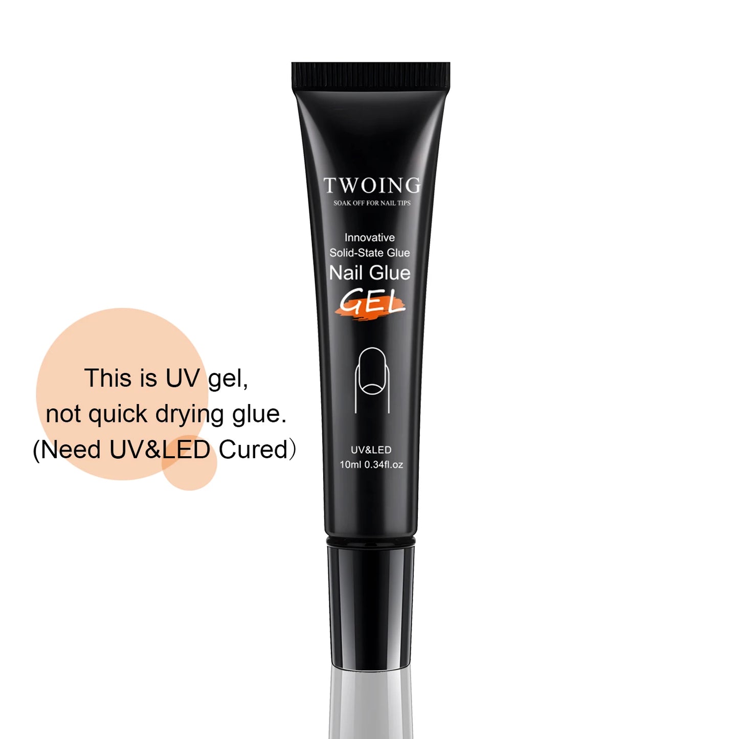 Fester Nagelkleber, Nagelspitzen-Gel zum Aufdrücken der Nägel, Acryl-Nagelgel für die Maniküre-Verlängerung, selbstklebender Kleber für falsche Nägel, langlebig