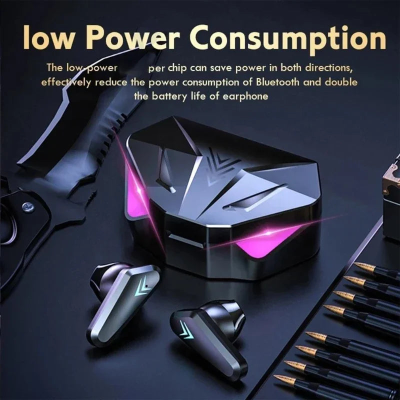 X15 TWS Kabelloses Bluetooth-Headset, LED-Display, Gamer-Ohrhörer mit Mikrofon, kabellose Kopfhörer, Bluetooth-Kopfhörer mit Geräuschunterdrückung