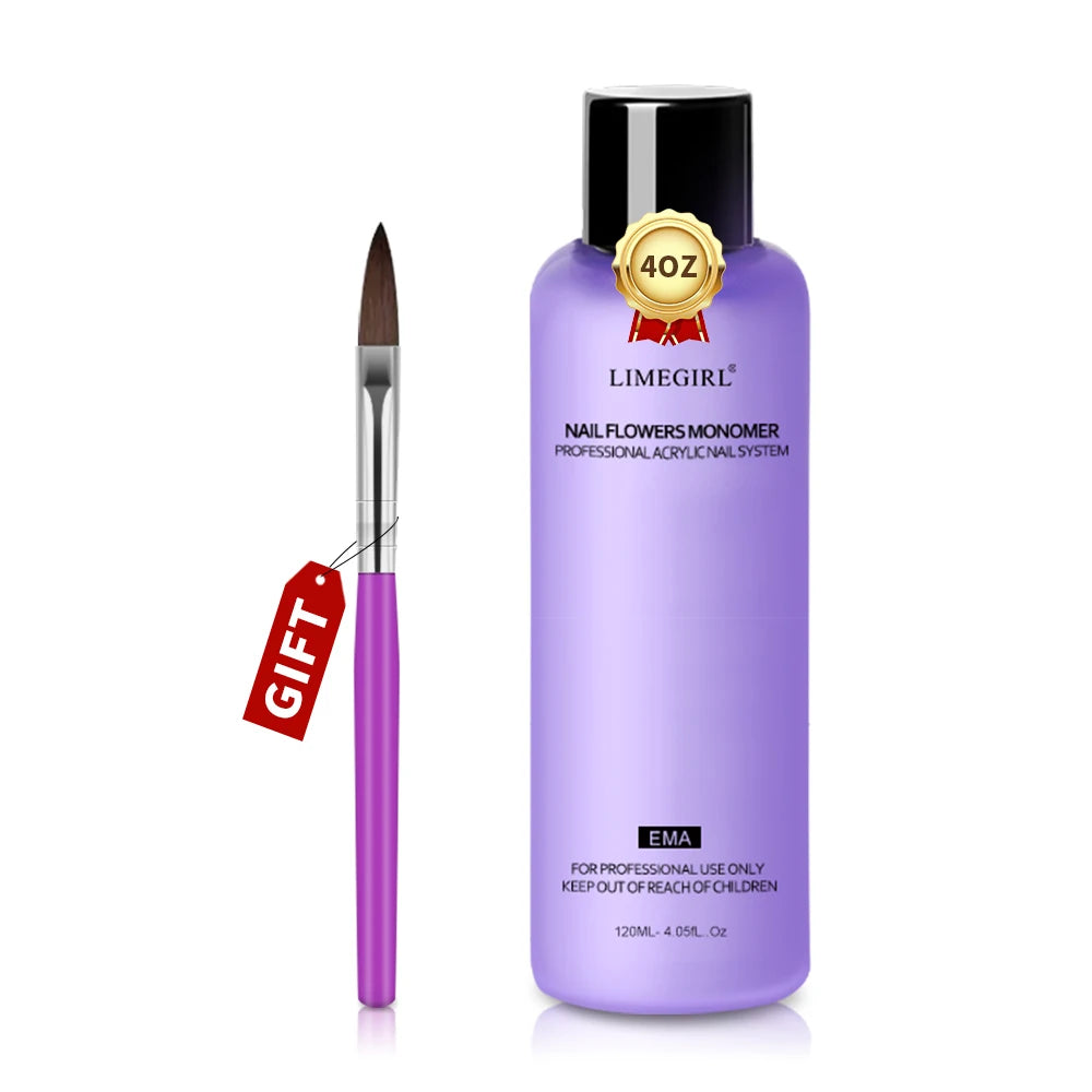 Limegirl Nagel-Acryl-Flüssigkeitsmonomerkristall mit großem Fassungsvermögen, 40/70/120/240 ml, für Nägel, Kunst, DIY, Acrylpulver, flüssige Maniküre