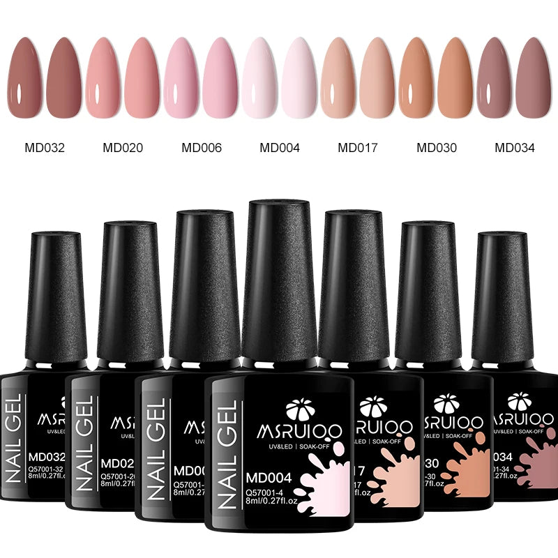 7-teiliges Nagel-Gel-Nagellack-Set, DIY-Nagelkunst-Design, alles für Dekoration, Soak Off UV-Gel, langlebiges Maniküre-Malgel, Vernis-Kits